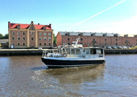 MS Hulda från Söderhamn till Axmar bruk och tillbaka.